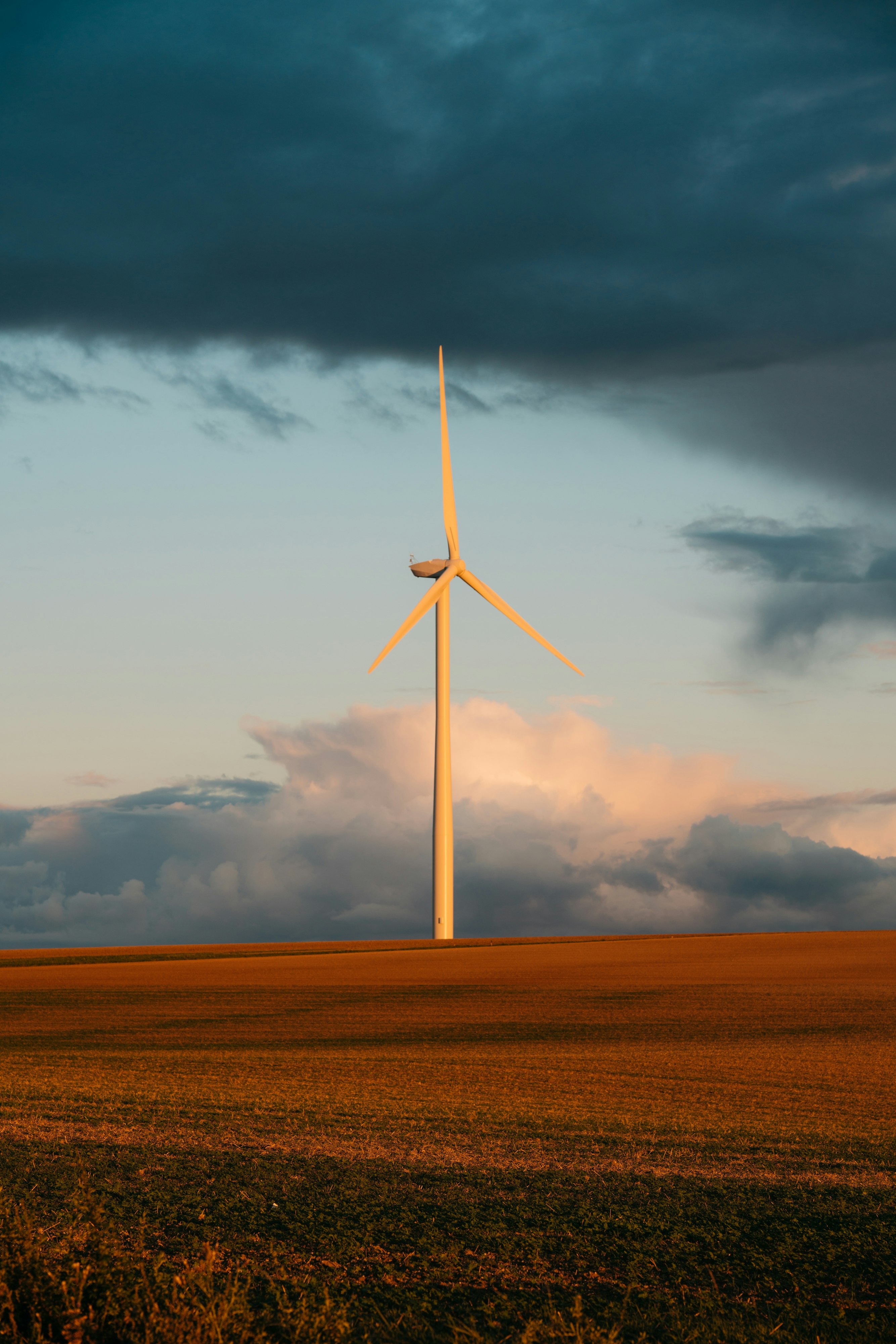 white wind turbine